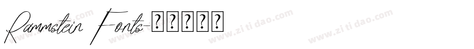 Rammstein Fonts字体转换